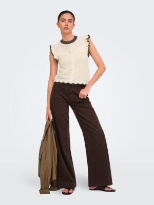 JDYVIOLET S/L FRILL PULLOVER KNT NOOS - Billede 5