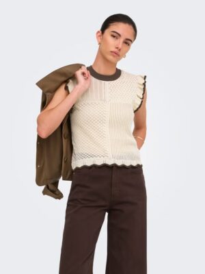 JDYVIOLET S/L FRILL PULLOVER KNT NOOS - Billede 4