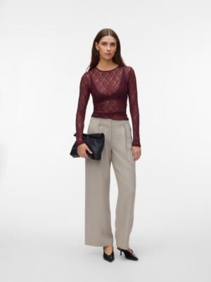 AWTESSY LS O-NECK LACE TOP NOOS. - Billede 4
