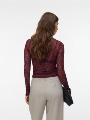 AWTESSY LS O-NECK LACE TOP NOOS. - Billede 5
