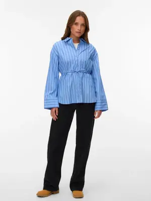 VMGINA BELT LS SHIRT WVN - Billede 2