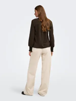ONLMETTE V-NECK LS SMOCK TOP NOOS WVN - Billede 4