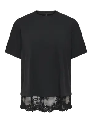 ONLVIVVI S/S LACE BOTTOM TOP JRS NOOS - Billede 4