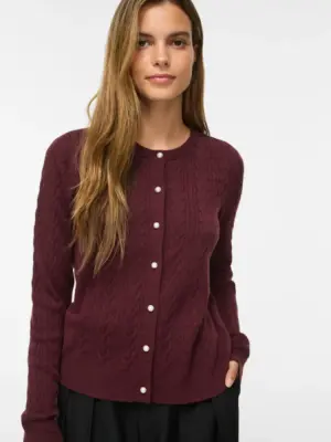 VIKERRY CABLE L/S KNIT CARDIGAN-NOOS - Billede 11