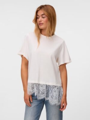 VMBRIT SS O-NECK LACE T-SHIRT JRS. - Billede 5