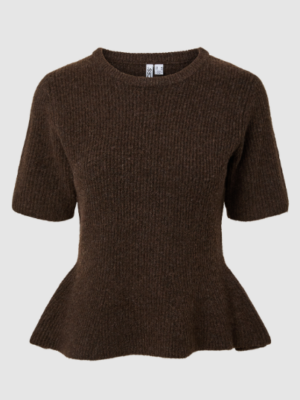 PCSILLY SS O-NECK PEPLUM KNIT BC - Billede 2