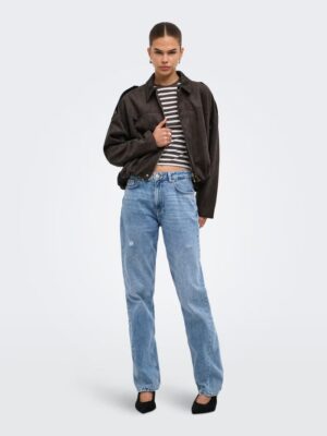 ONLMOON-STINA FAUX SUEDE BOMBER PNT NOOS. - Billede 4