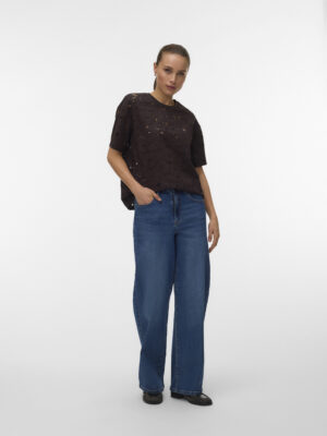 VMVILLA 2/4 O-NECK OVERSIZED TOP JRS - Billede 3