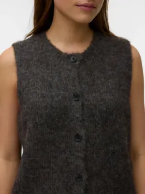 VMNOVAH SL O-NECK BUTTON VEST NOOS - Billede 4