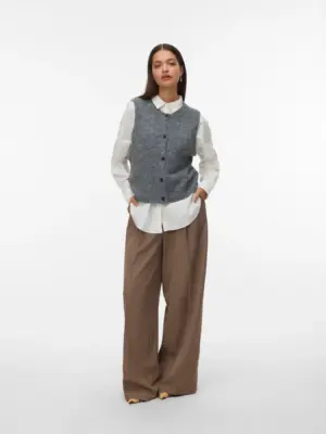 VMNOVAH SL O-NECK BUTTON VEST NOOS - Billede 9