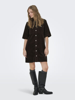 JDYSHIRAZ S/S BUTTON DRESS PNT,