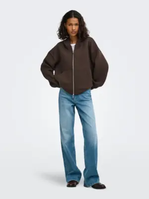 JDYSABRINA L/S SCUBA ZIP HOODIE JRS NOOS - Billede 4