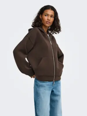 JDYSABRINA L/S SCUBA ZIP HOODIE JRS NOOS - Billede 5