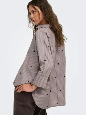 ONLNEW LINA GRACE STR EMB SHIRT WVN NOO.S. - Billede 3