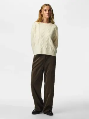 PCKATHY LS O-NECK CABLE KNIT NOOS BC. - Billede 5