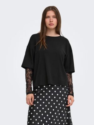 ONLTAHLIA L/S LACE TOP JRS. - Billede 3