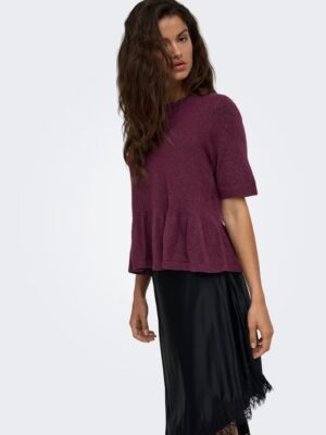JDYBRILLIANT LIFE S/S ON PEPLUM PULL KNT. - Billede 5