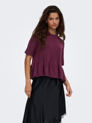 JDYBRILLIANT LIFE S/S ON PEPLUM PULL KNT. - Billede 4