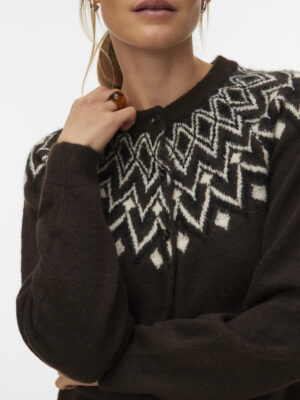 VMKARLA LS O-NECK BUTTON CARDIGAN BOO - Billede 4