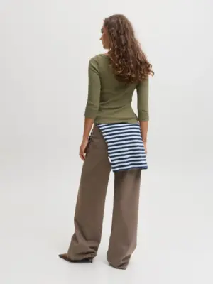 JXFIFI STR 3/4 BOATNECK TOP JRS NOOS. - Billede 18