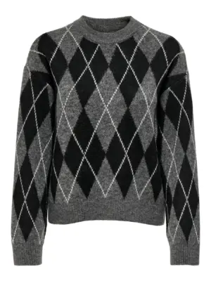 JDYBIANKA L/S ARGYLE PULLOVER KNT NOOS - Billede 2