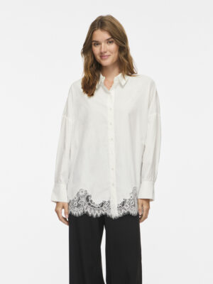 VIASHLEY L/S OVERSIZED LACE SHIRT - Billede 4