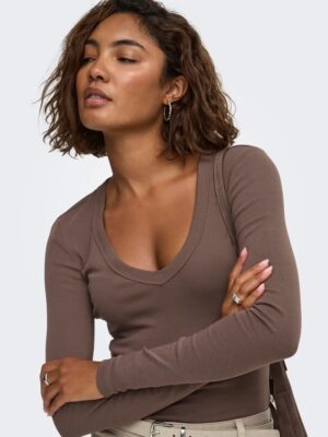 ONLRILEY L/S V NECK TOP CS JRS. - Billede 4