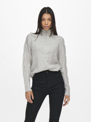 JDYANDREA L/S ZIP CABLE PULLOVER KNIT - Billede 3