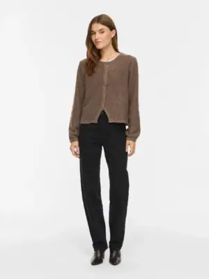 VIPIGGA O-NECK L/S KNIT JACKET NOOS - Billede 4