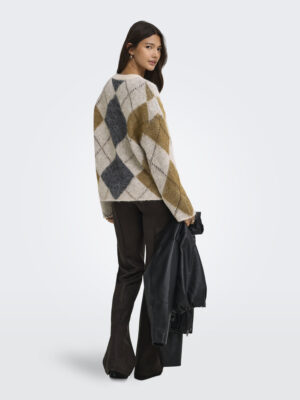 ONLNOEME LS PATTERN O-NECK NCA KNT - Billede 6