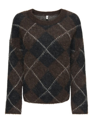 ONLNOEME LS PATTERN O-NECK NCA KNT - Billede 2