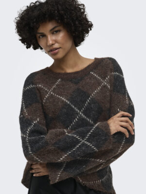 ONLNOEME LS PATTERN O-NECK NCA KNT - Billede 7
