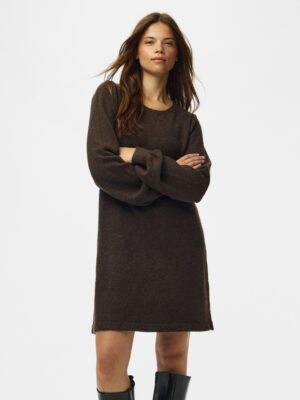 PCSALLY LS O-NECK KNIT DRESS NOOS BC - Billede 3