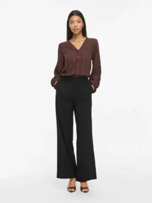 VIVERA V-NECK L/S SHIRT/TES - Billede 2
