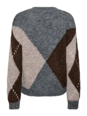 JDYZOEY L/S VN ARGYLE PULLOVER KNT NOOS - Billede 2