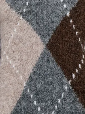 JDYZOEY L/S VN ARGYLE PULLOVER KNT NOOS - Billede 3