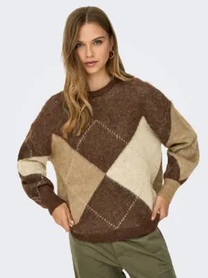 ONLNOEME LIFE LS JQ O-NECK NOOS KNT - Billede 5