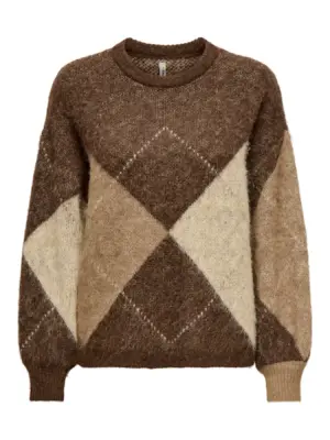 ONLNOEME LIFE LS JQ O-NECK NOOS KNT - Billede 3