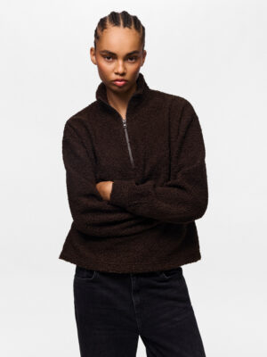 PCKATTY TEDDY HIGH NECK HALF ZIP JACKET - Billede 2