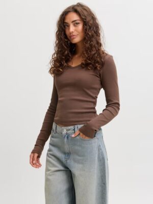 JXFREYA STR LS V-NECK TOP JRS NOOS. - Billede 4