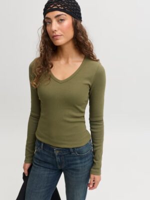 JXFREYA STR LS V-NECK TOP JRS NOOS. - Billede 15