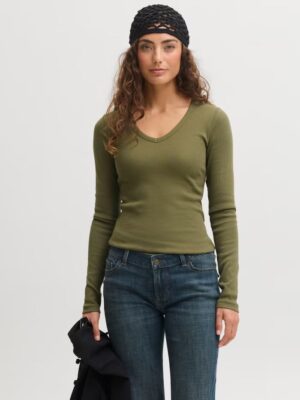 JXFREYA STR LS V-NECK TOP JRS NOOS. - Billede 16