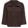 Coffee Bean Melange/Silver Zipper