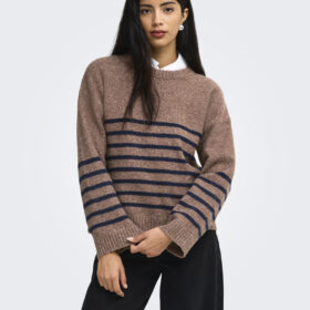 JDYNEEL L/S O-NECK STRIPE PULLOVER KNT 207957